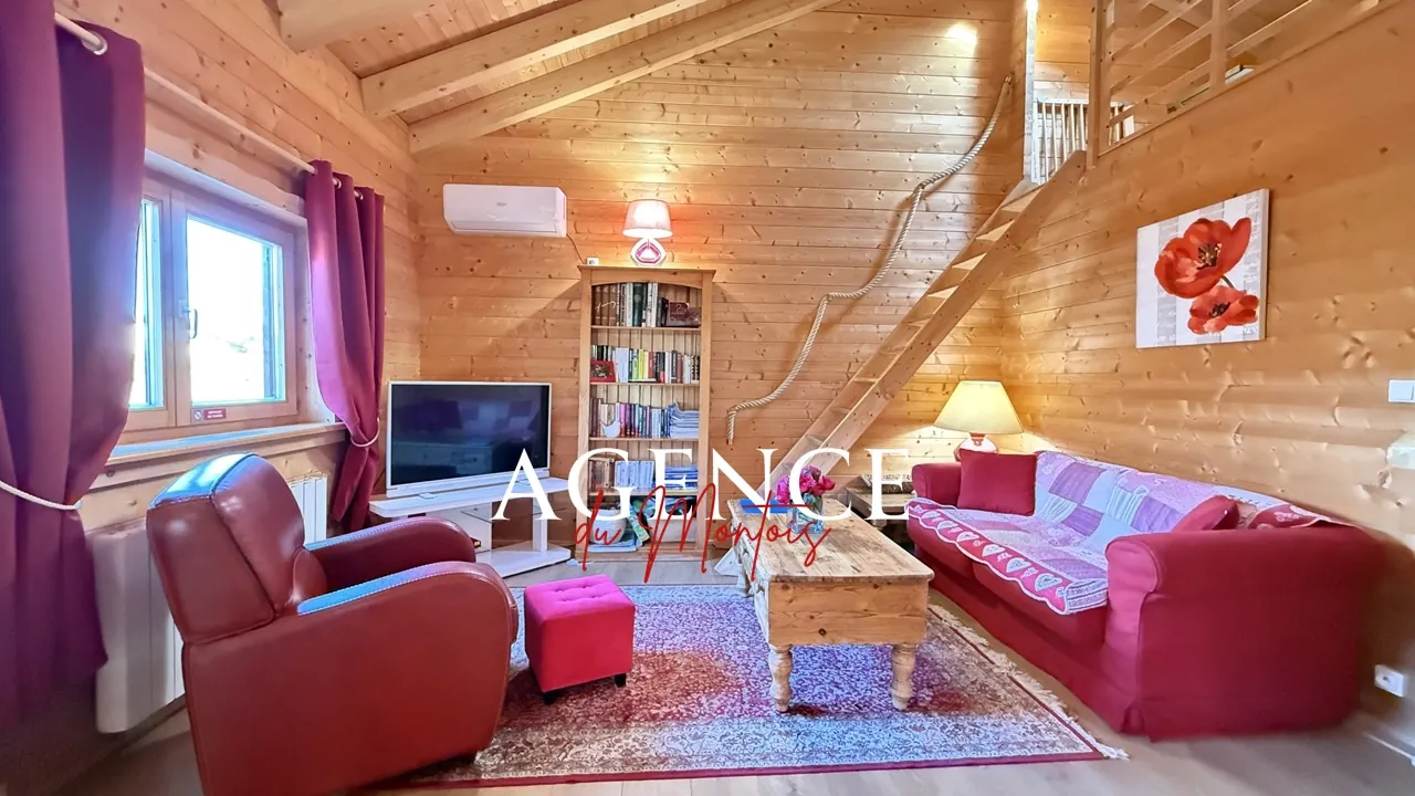 Charmant chalet en bois massif à Bray-sur-Seine avec jardin clos et terrasse 