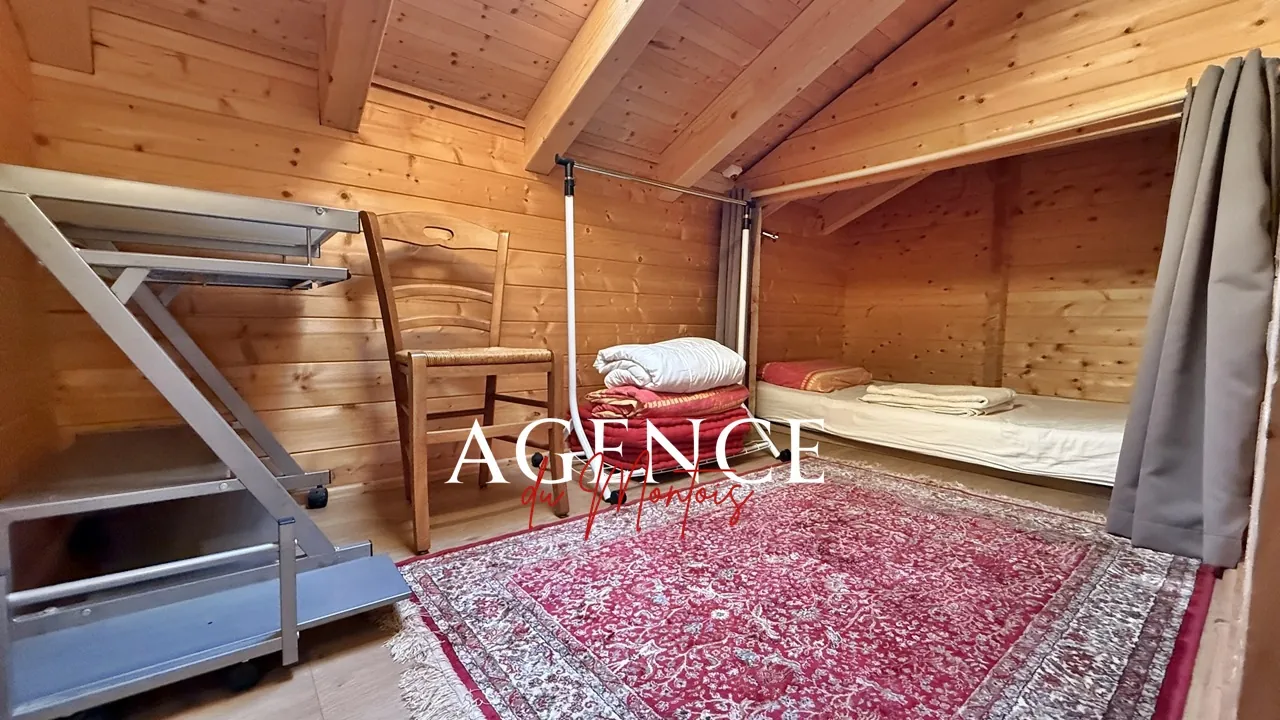 Charmant chalet en bois massif à Bray-sur-Seine avec jardin clos et terrasse 