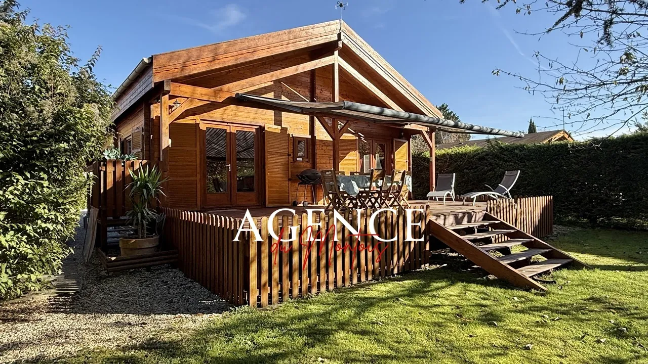 Charmant chalet en bois massif à Bray-sur-Seine avec jardin clos et terrasse 