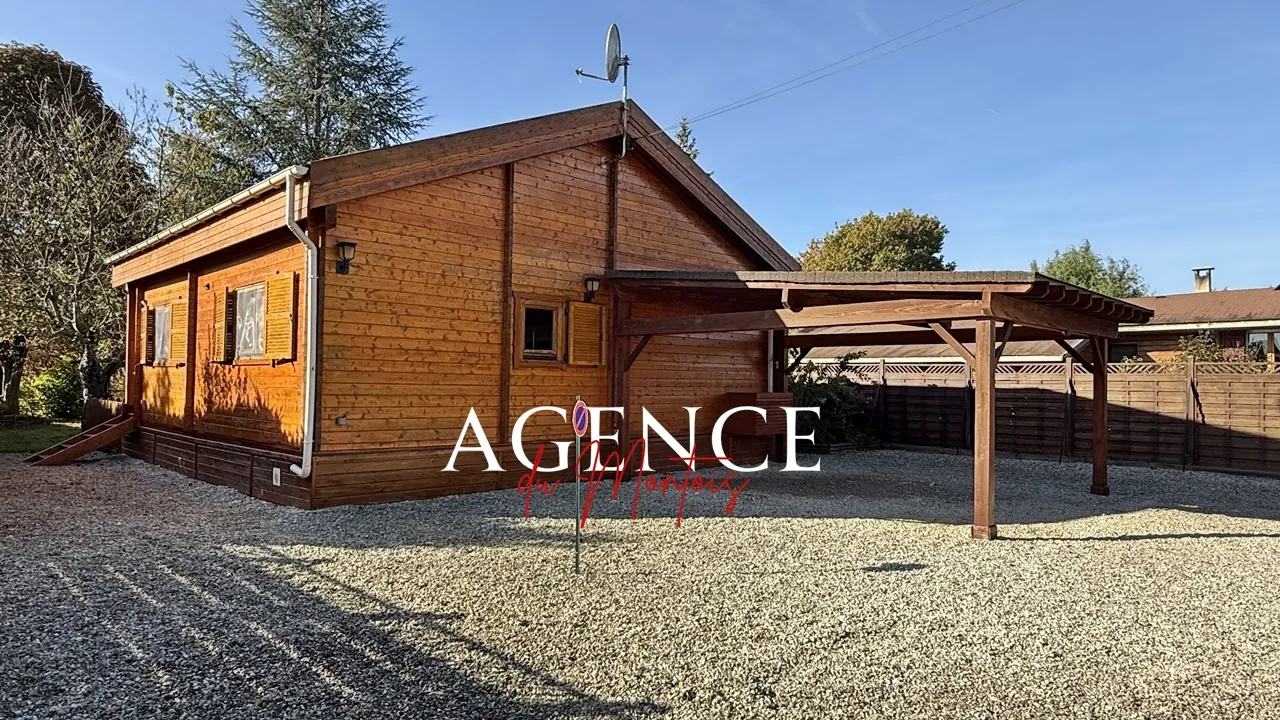 Charmant chalet en bois massif à Bray-sur-Seine avec jardin clos et terrasse 