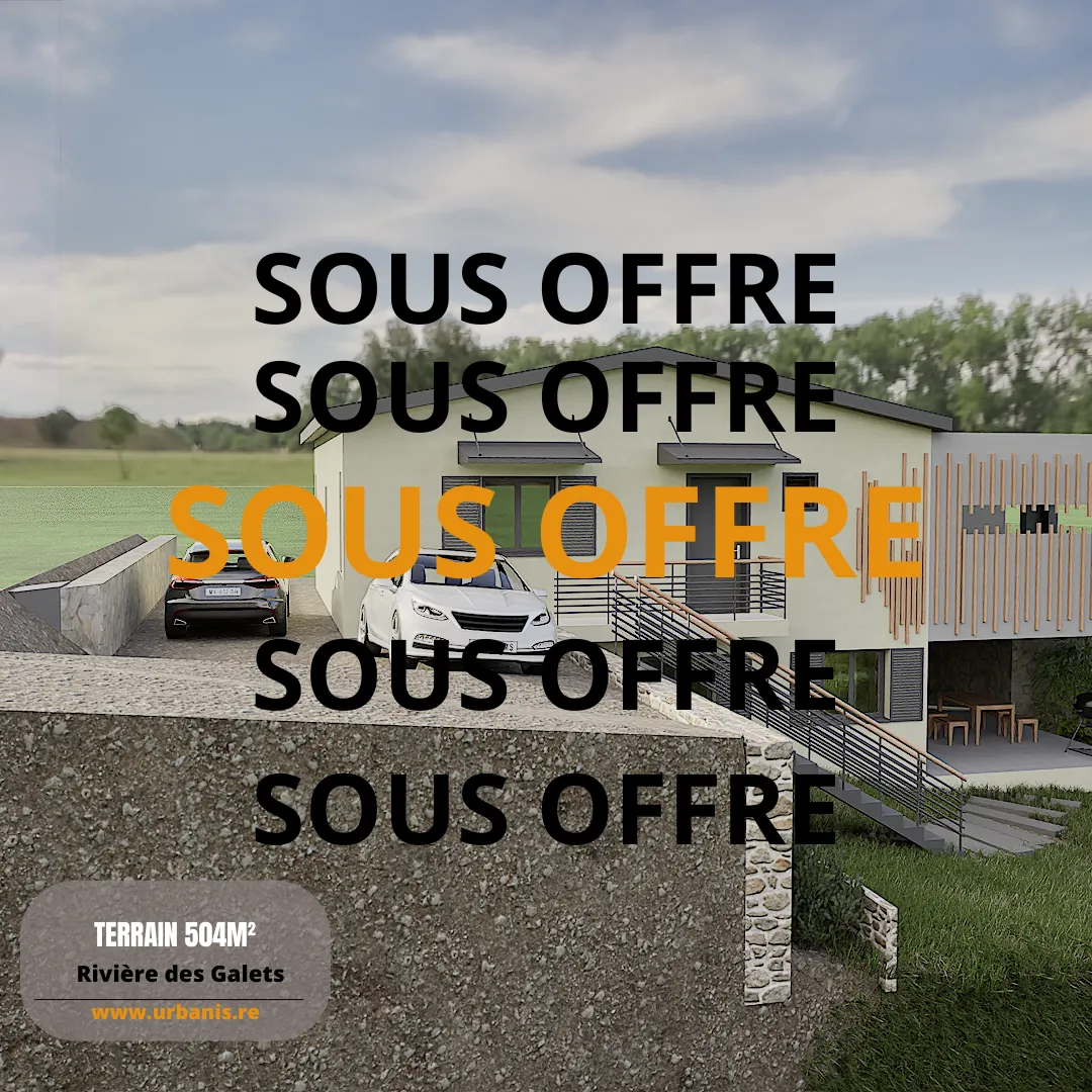 Terrain constructible à La Possession avec vue océan, permis validé