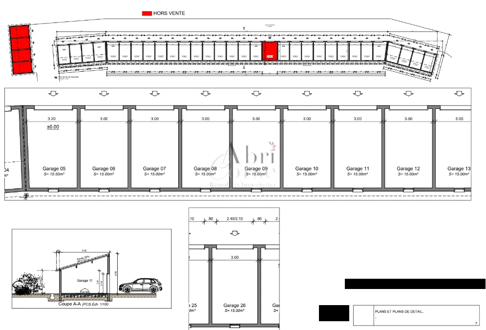 Garages à vendre à Bastelicaccia – Superficie 15 et 15,5 m² fin mars