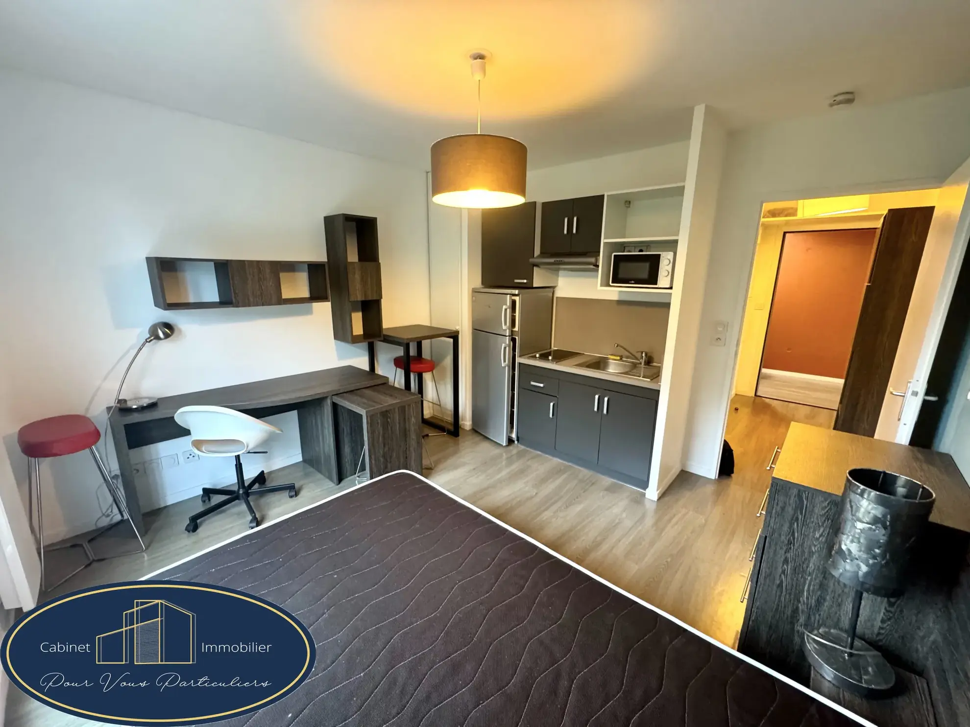 Studio meublé à vendre à Valenciennes, proche transports et commodités, bail jusqu’en 2030