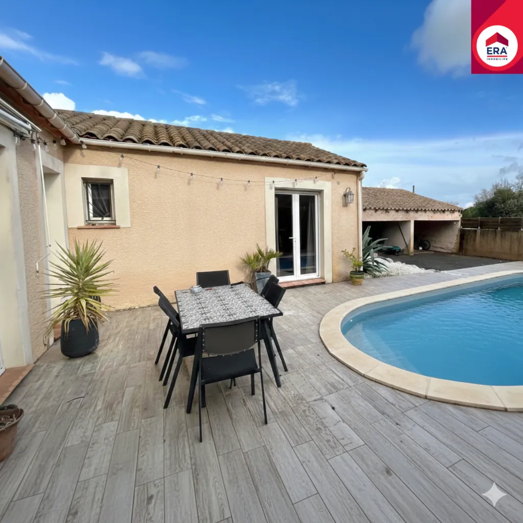 Maison plain-pied de 104 m² avec piscine et terrasse à Carcassonne