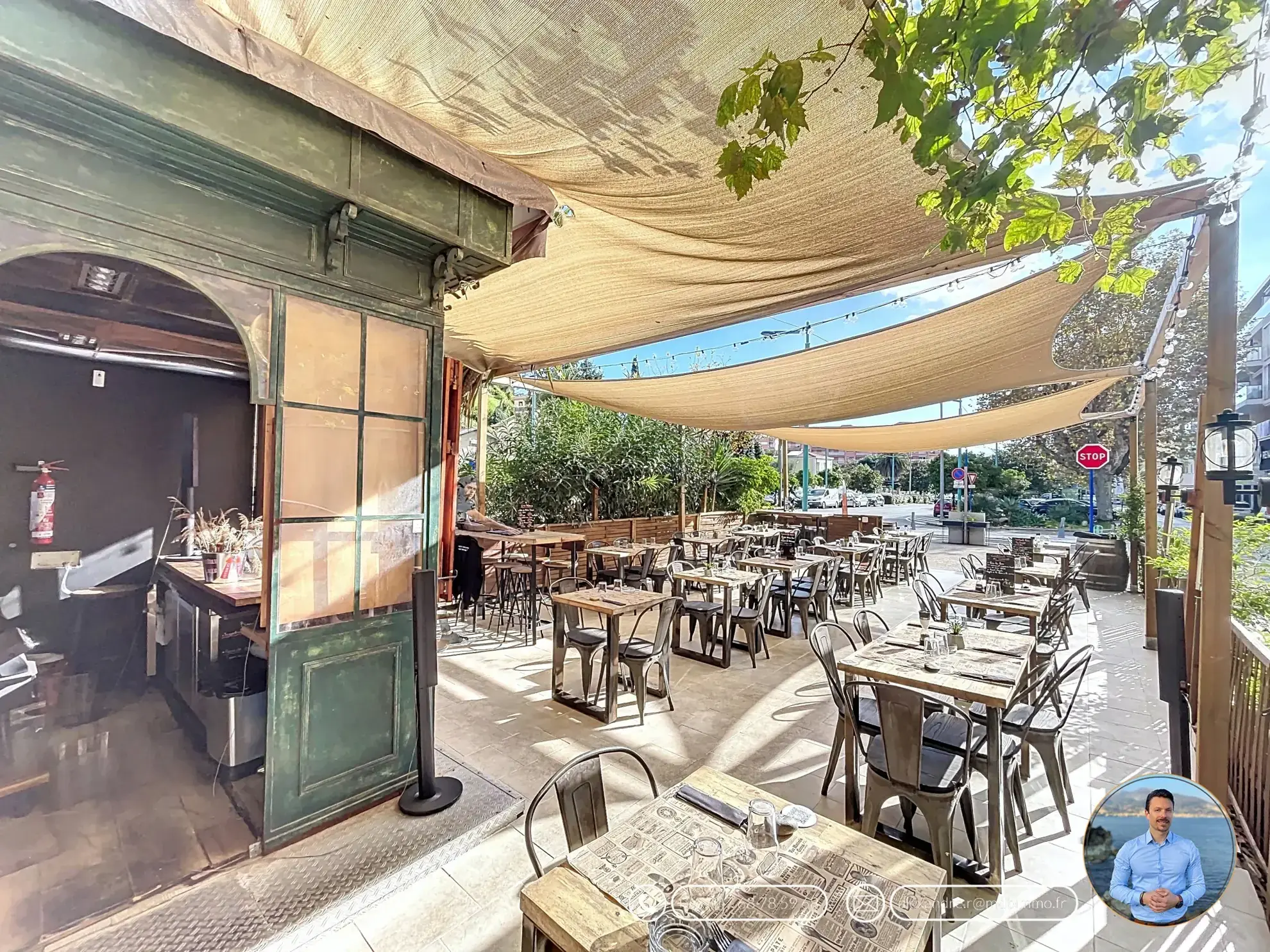 Fonds de commerce restaurant avec terrasse et licence IV à Menton - Opportunité sur la Côte d'Azur