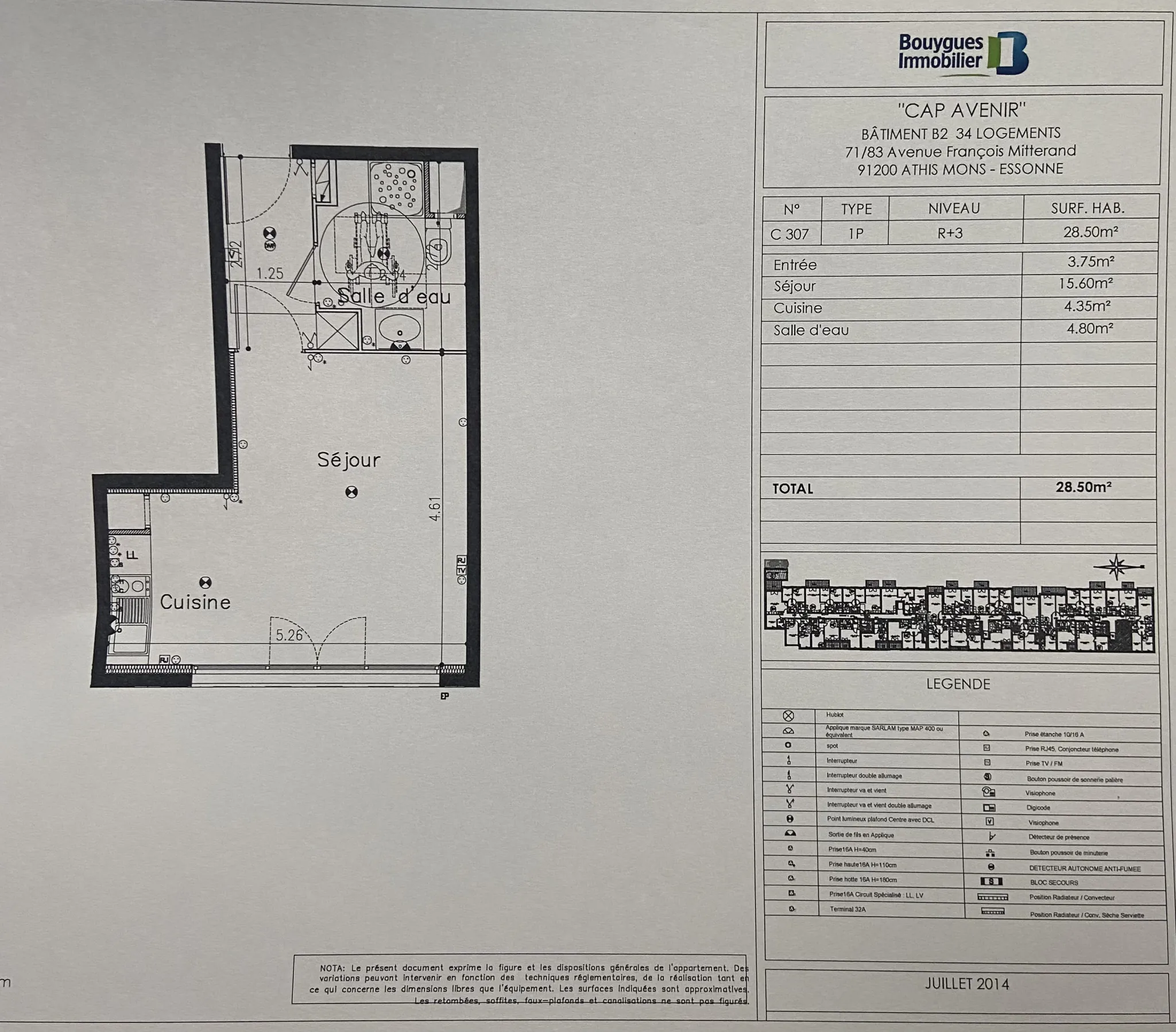 Studio lumineux de 28,5 m² à Athis-Mons - Opportunité d'investissement 