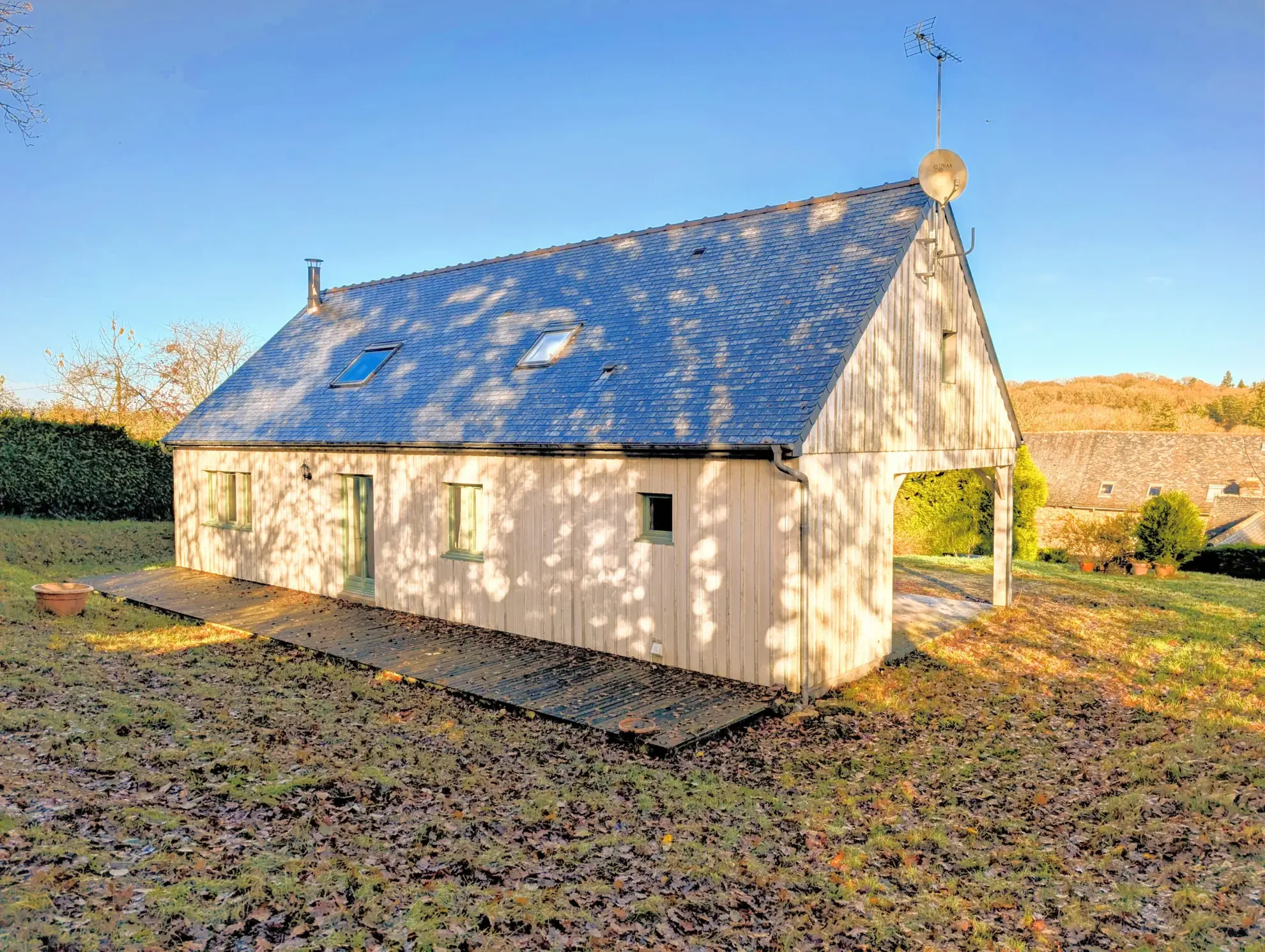 Maison contemporaine en ossature bois avec 4 chambres à Saint Malo de Beignon 