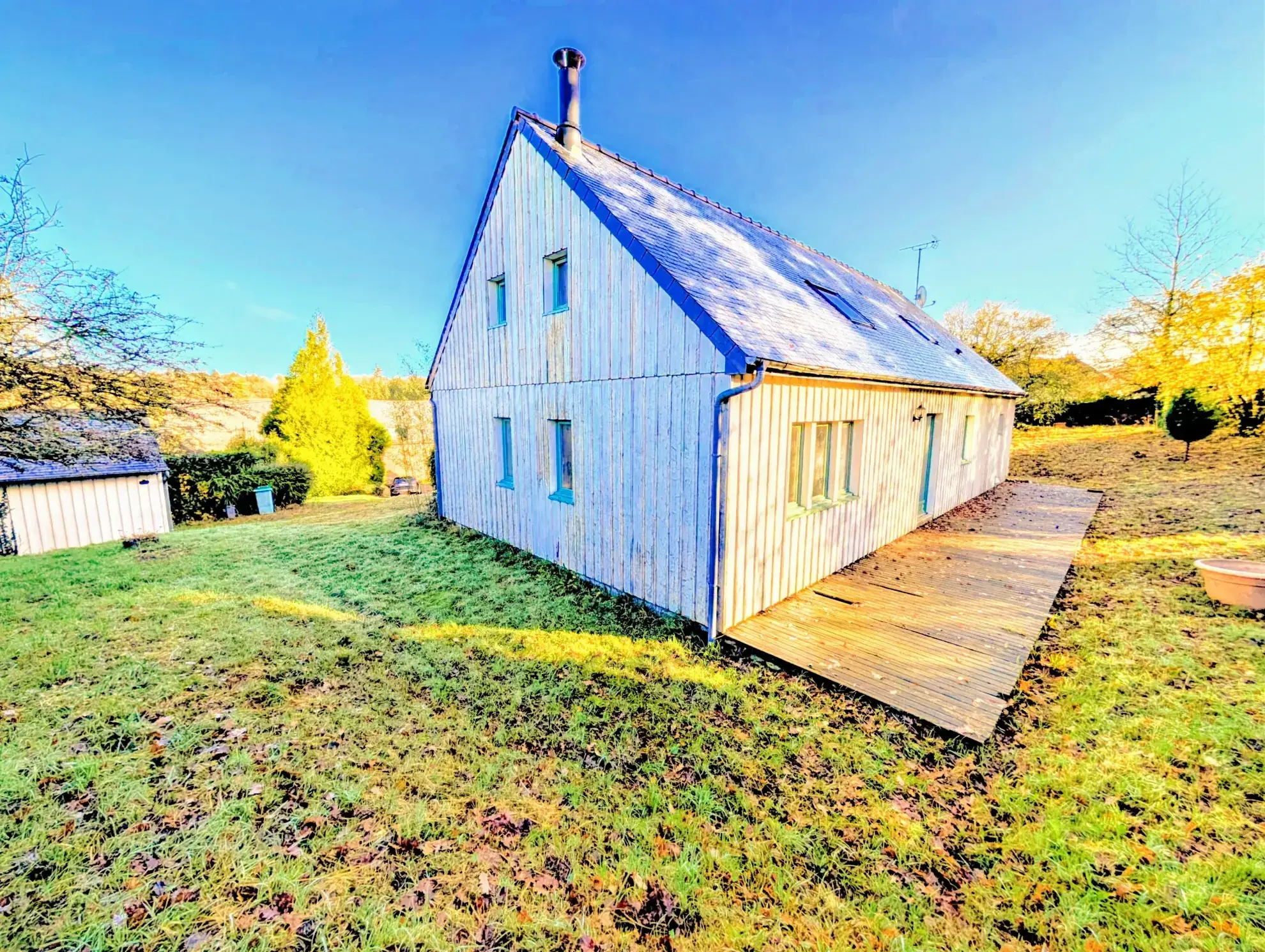 Maison contemporaine en ossature bois avec 4 chambres à Saint Malo de Beignon 