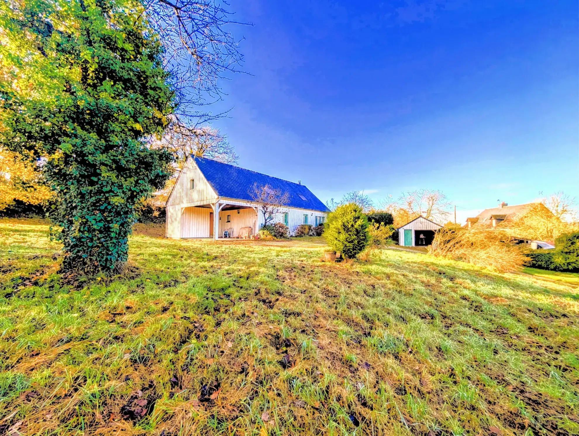 Maison contemporaine en ossature bois avec 4 chambres à Saint Malo de Beignon 