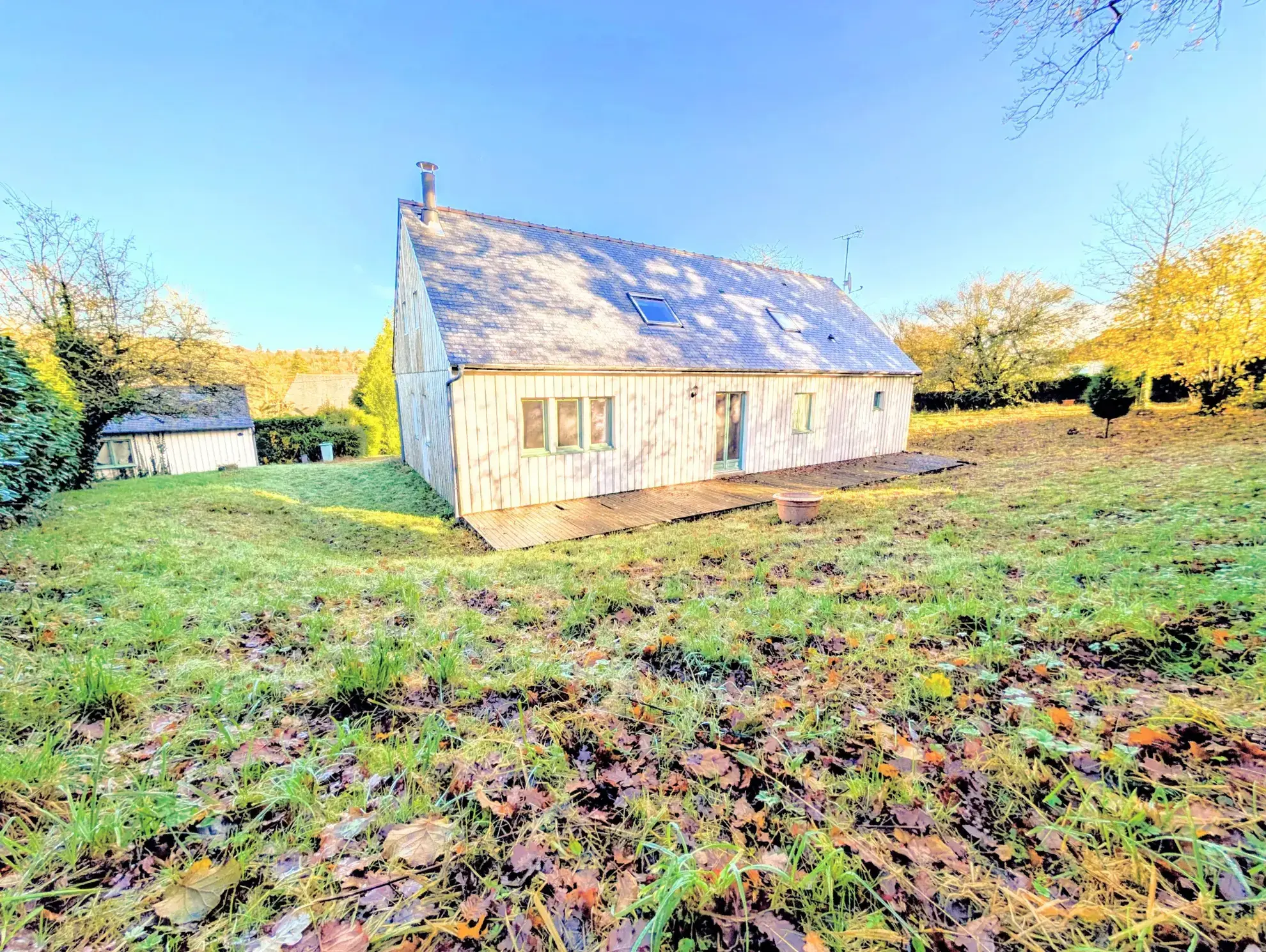 Maison contemporaine en ossature bois avec 4 chambres à Saint Malo de Beignon 