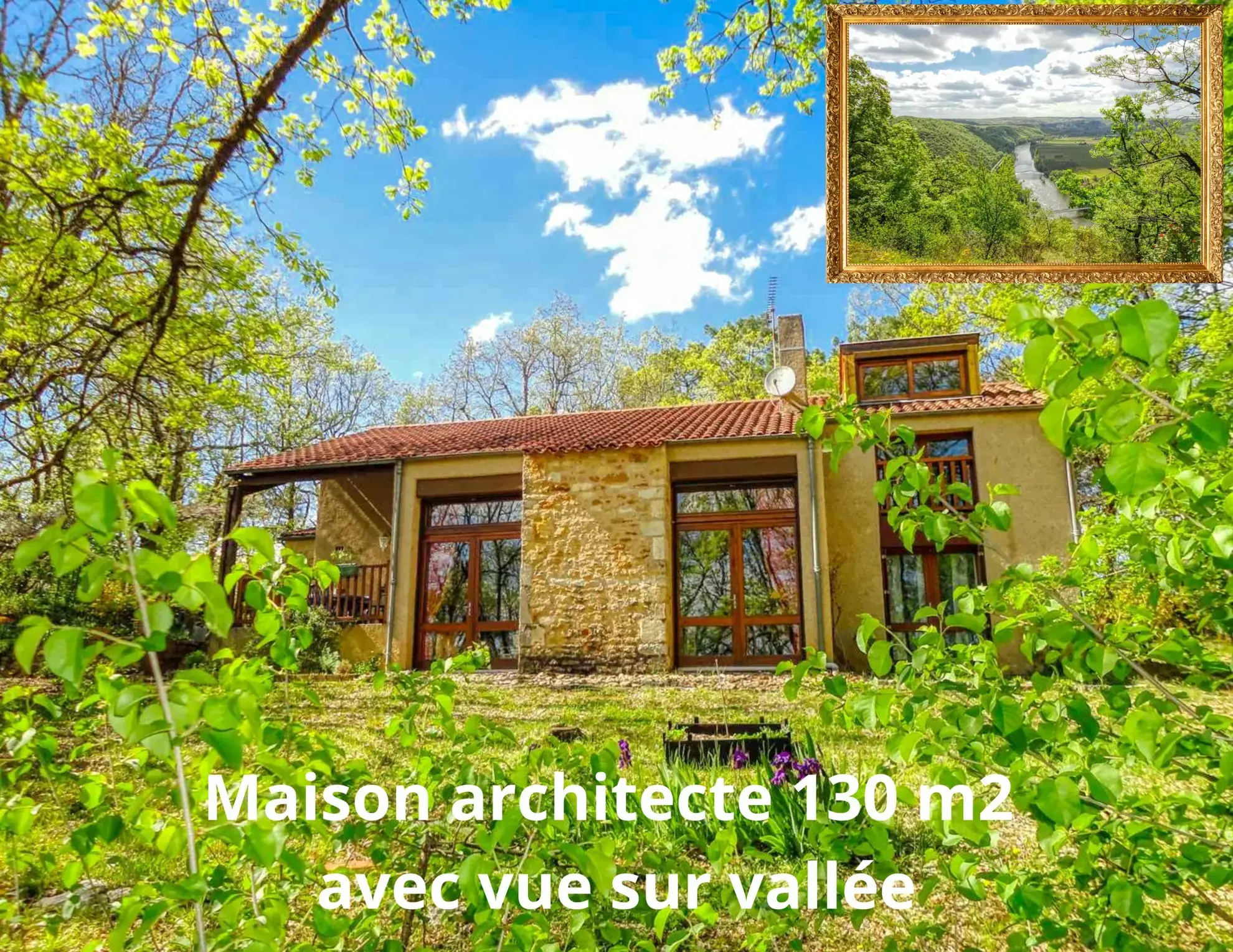 Villa contemporaine écologique avec vue sur la vallée du Lot, 130 m² à Prayssac