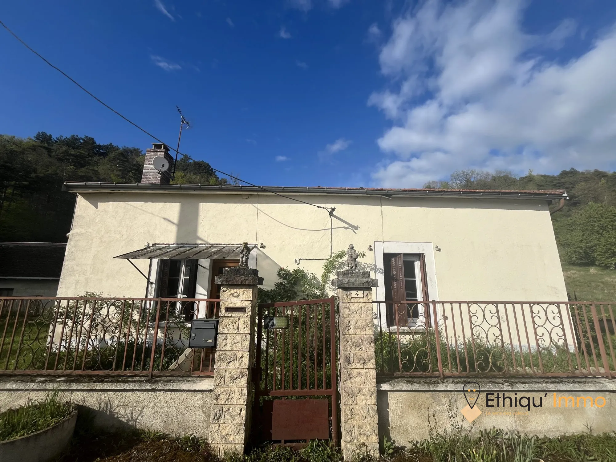 Ensemble immobilier à Dolancourt sur 56 ares avec deux maisons et hangar