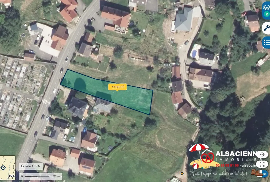 Terrain de 11 ares à Soultzeren, construction possible proche Munster 