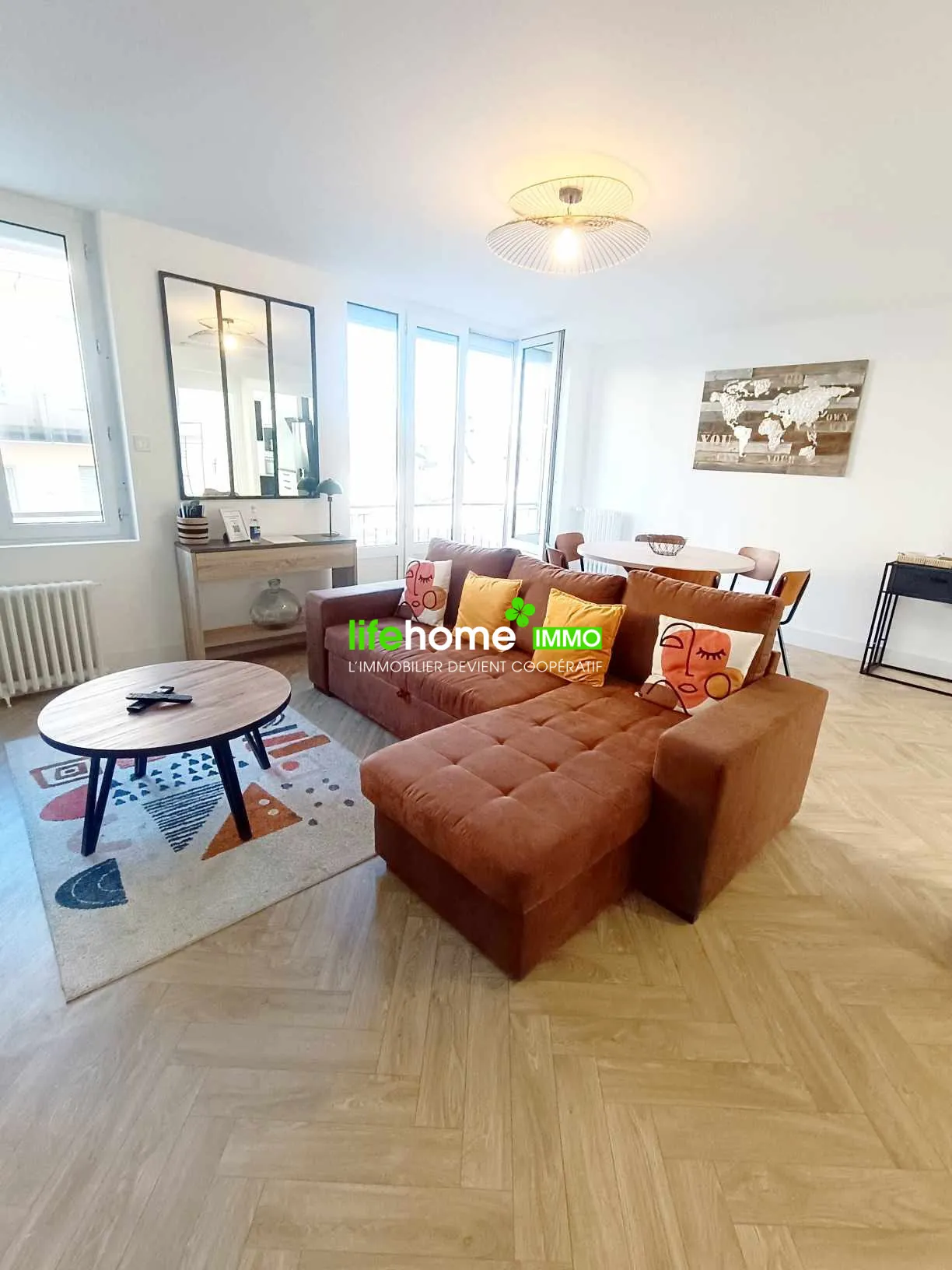 Appartement rénové à vendre au centre de Châteauroux - 62 m², 2 chambres, meublé 