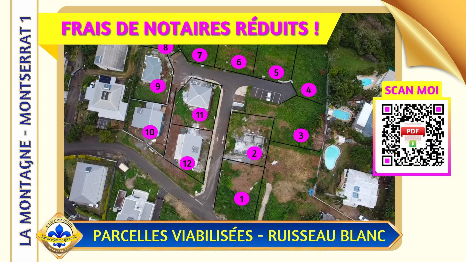 Terrain viabilisé à vendre à La Montagne avec frais de notaire faibles