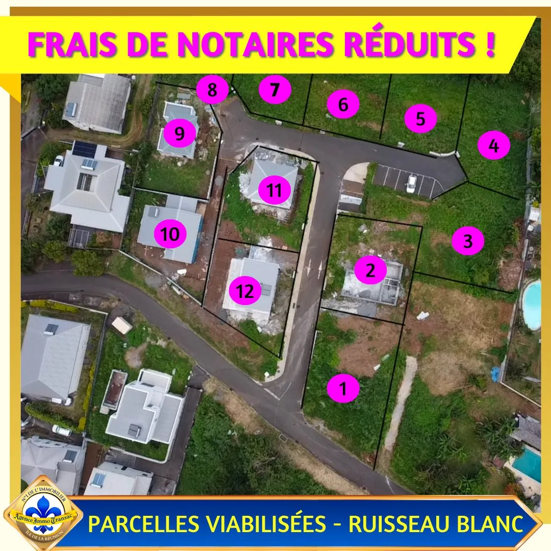 Terrain viabilisé à vendre à La Montagne avec frais de notaire faibles 