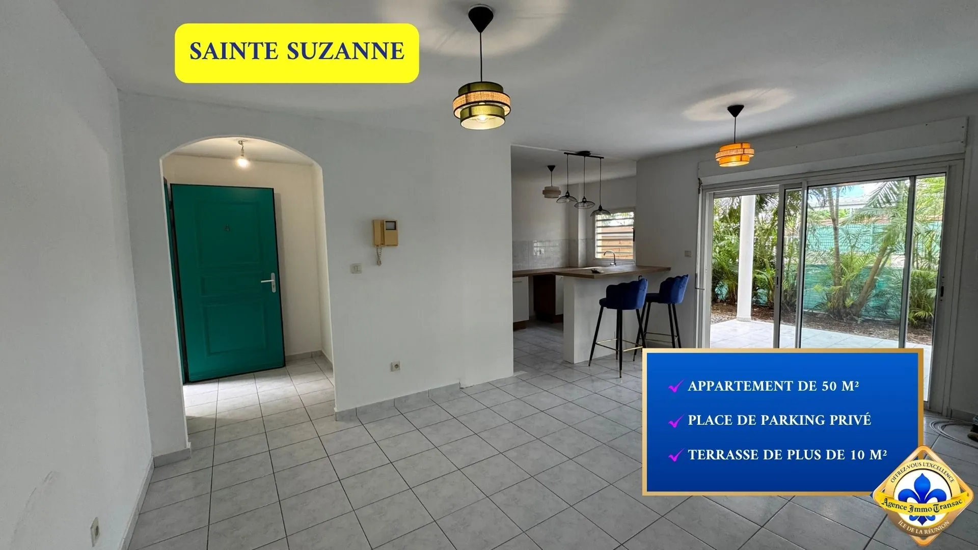 Appartement T2 avec jardin privatif à Sainte-Suzanne, proche commodités 