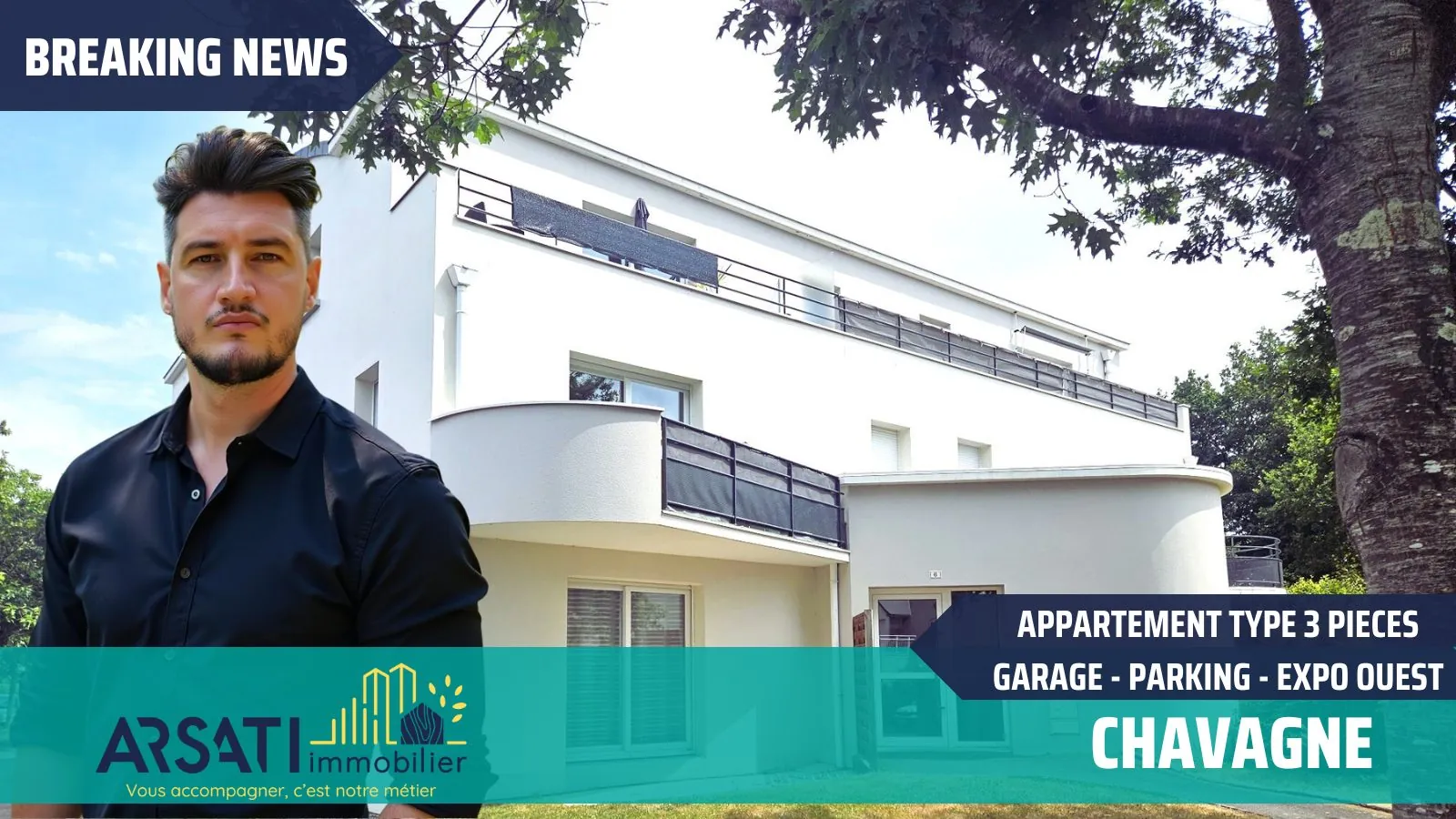 Appartement T3 avec terrasse à Chavagne - Proche bourg et commodités