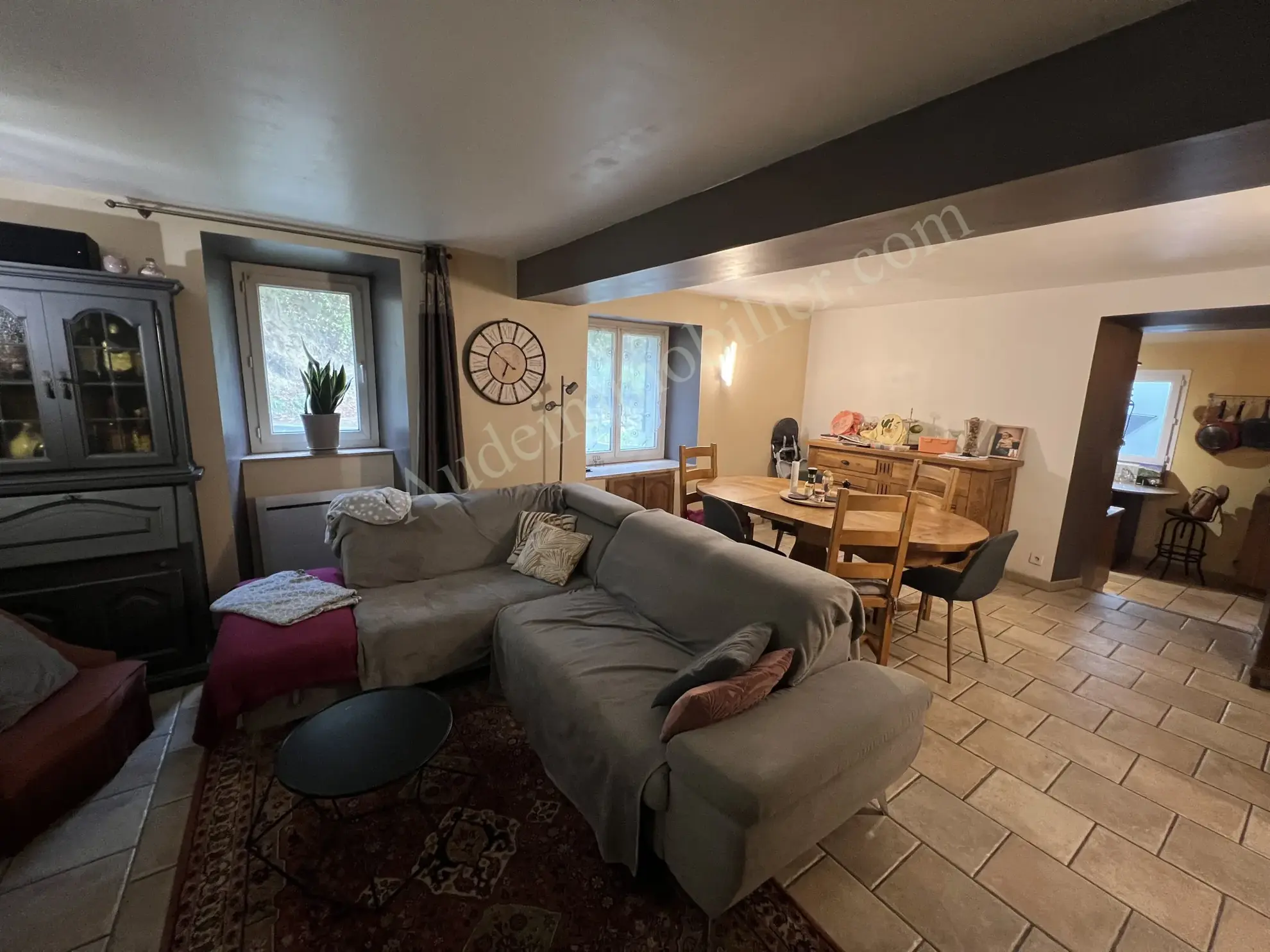 Maison de village en Haute-Vallée de l'Aude avec terrasse, garage et cour 