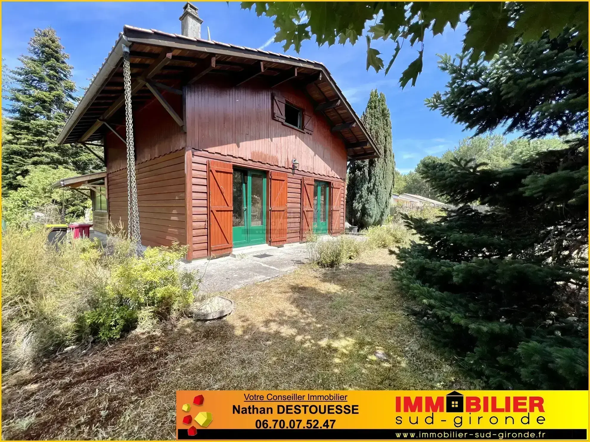 Belle maison chalet en bois avec terrain clos à Saint-Michel de Rieufret