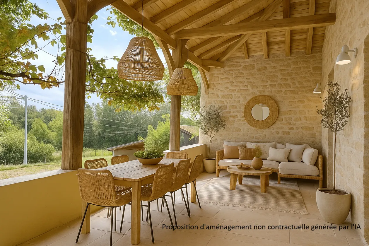 Maison en pierre de 125 m² avec grand terrain à Bazas 