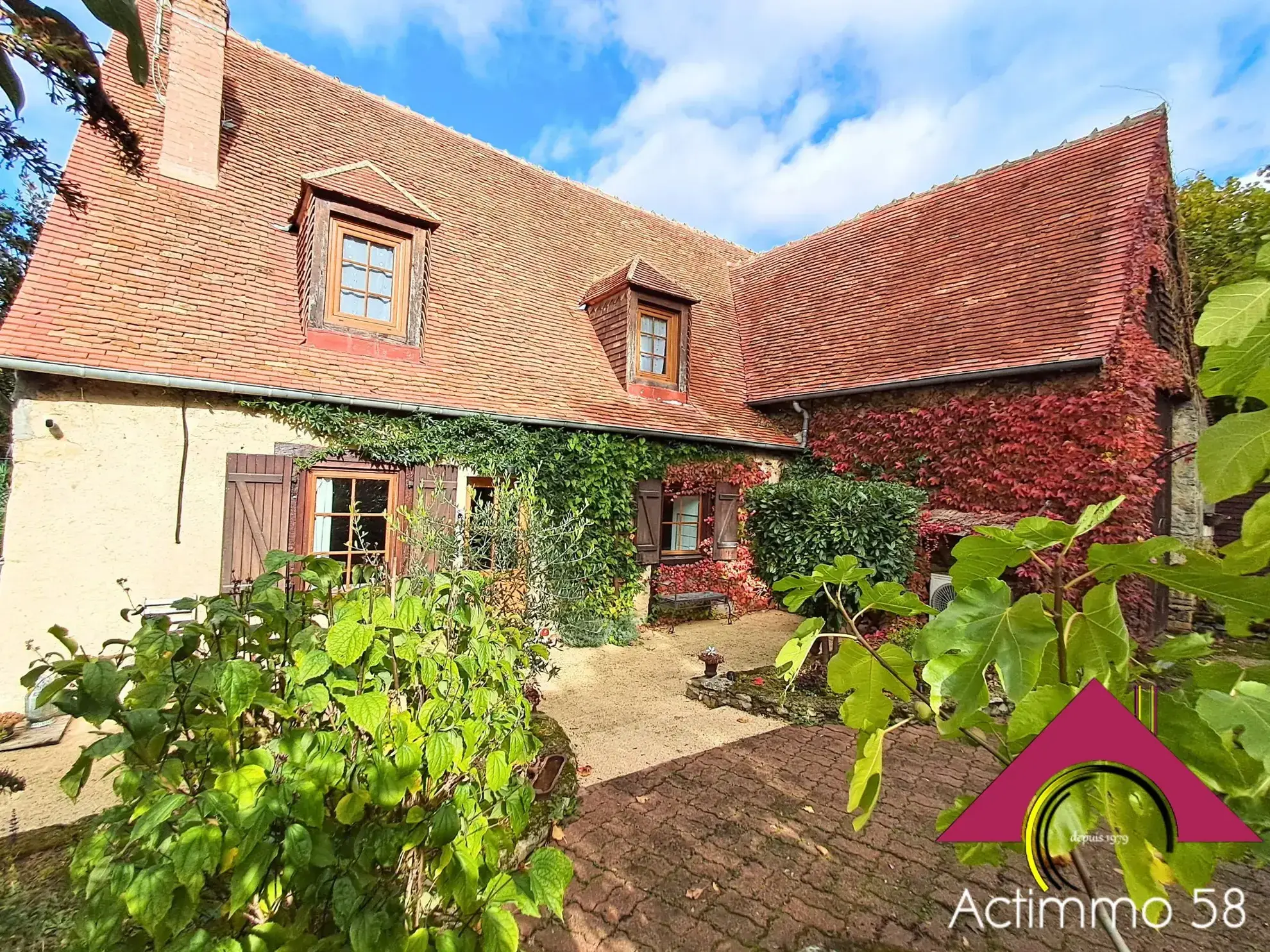 Charmante maison à Sagonne avec vue sur le château et terrain paysagé