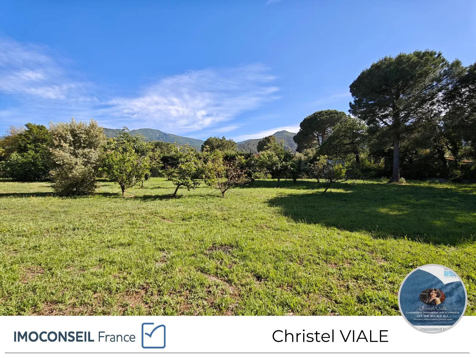 Magnifique terrain constructible plat avec vue sur les Albères à Sorède