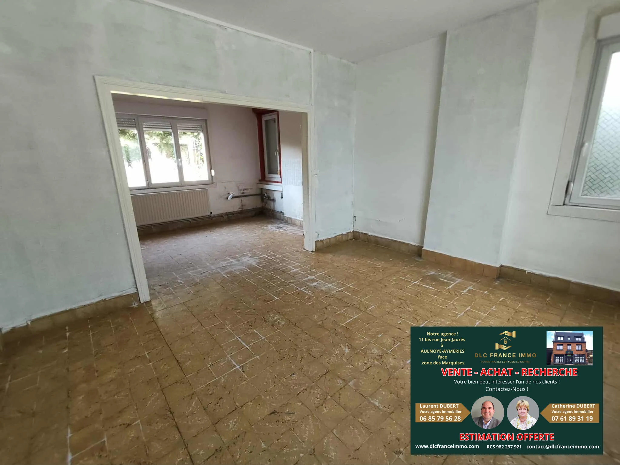 Maison à rafraîchir à Englefontaine avec jardin, garage et 4 chambres 