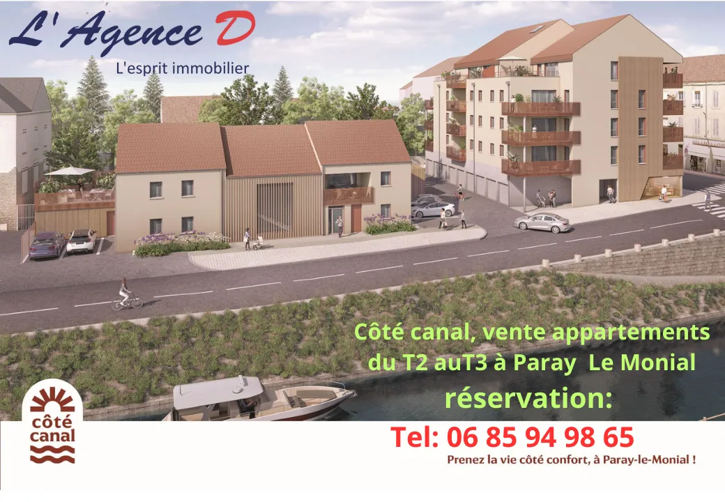 Programme immobilier neuf à Paray-le-Monial - Résidence Côté Canal, livraison 2026-2027