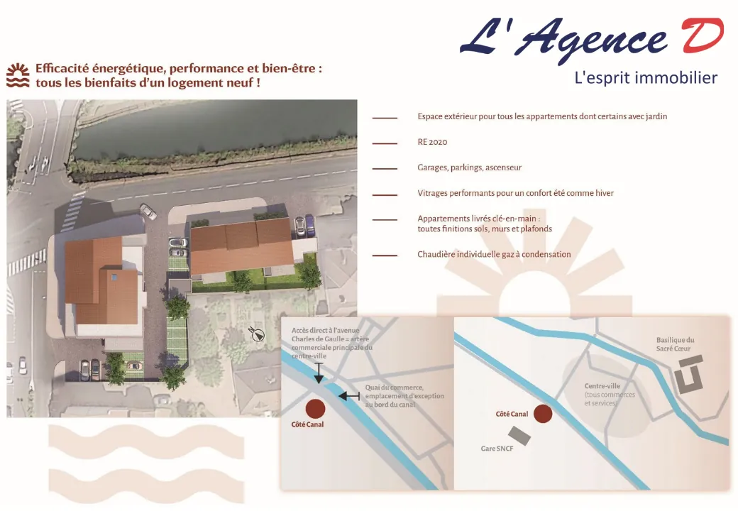 Programme immobilier neuf à Paray-le-Monial - Résidence Côté Canal, livraison 2026-2027 