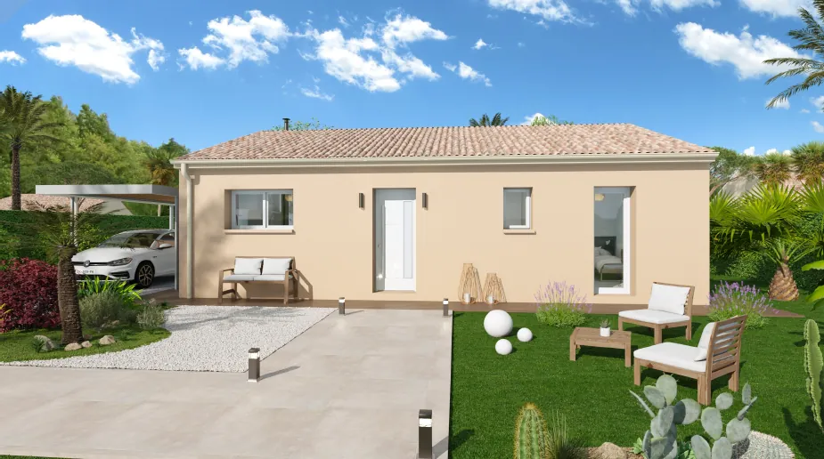 Opportunité à Guillos : Terrain arboré et maison neuve personnalisee, norme RE2020 