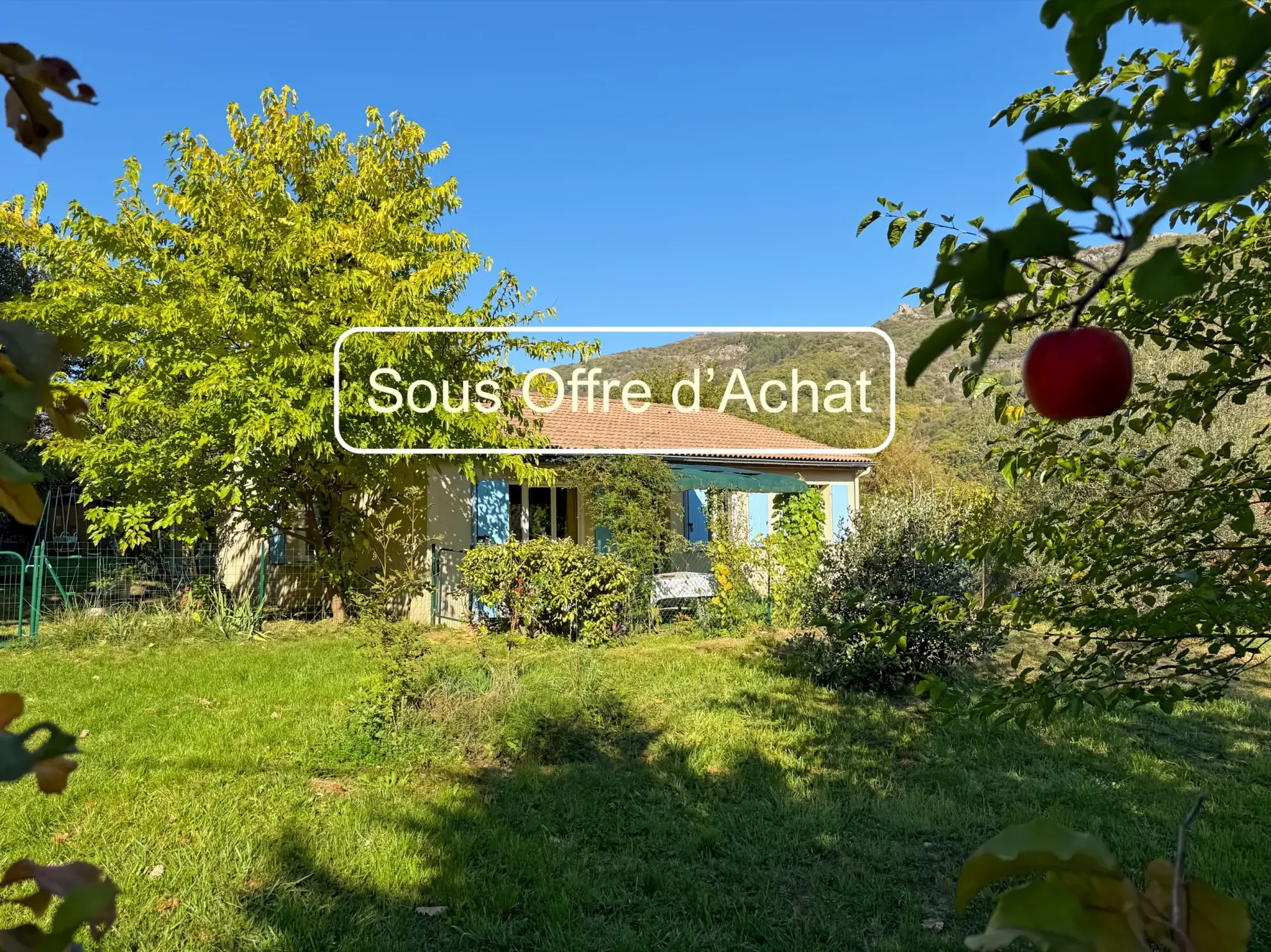 Charmante maison de plain-pied avec véranda à Meyras en Ardèche