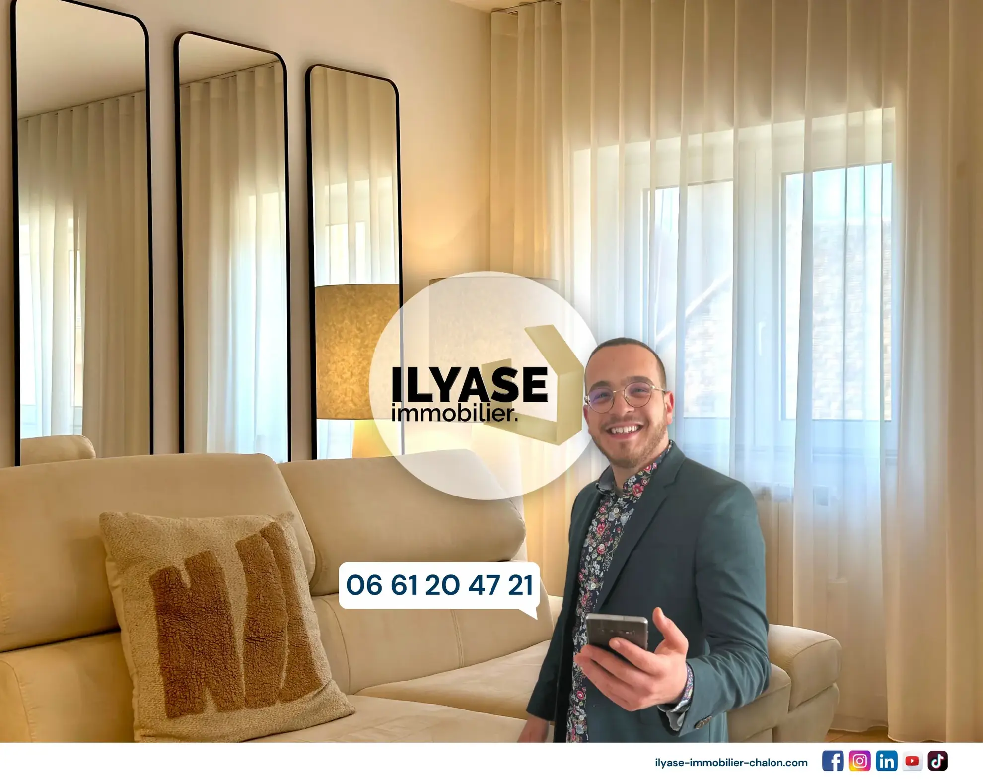 Appartement T2 meublé de 50 m² avec emplacement central à Chalon-sur-Saône