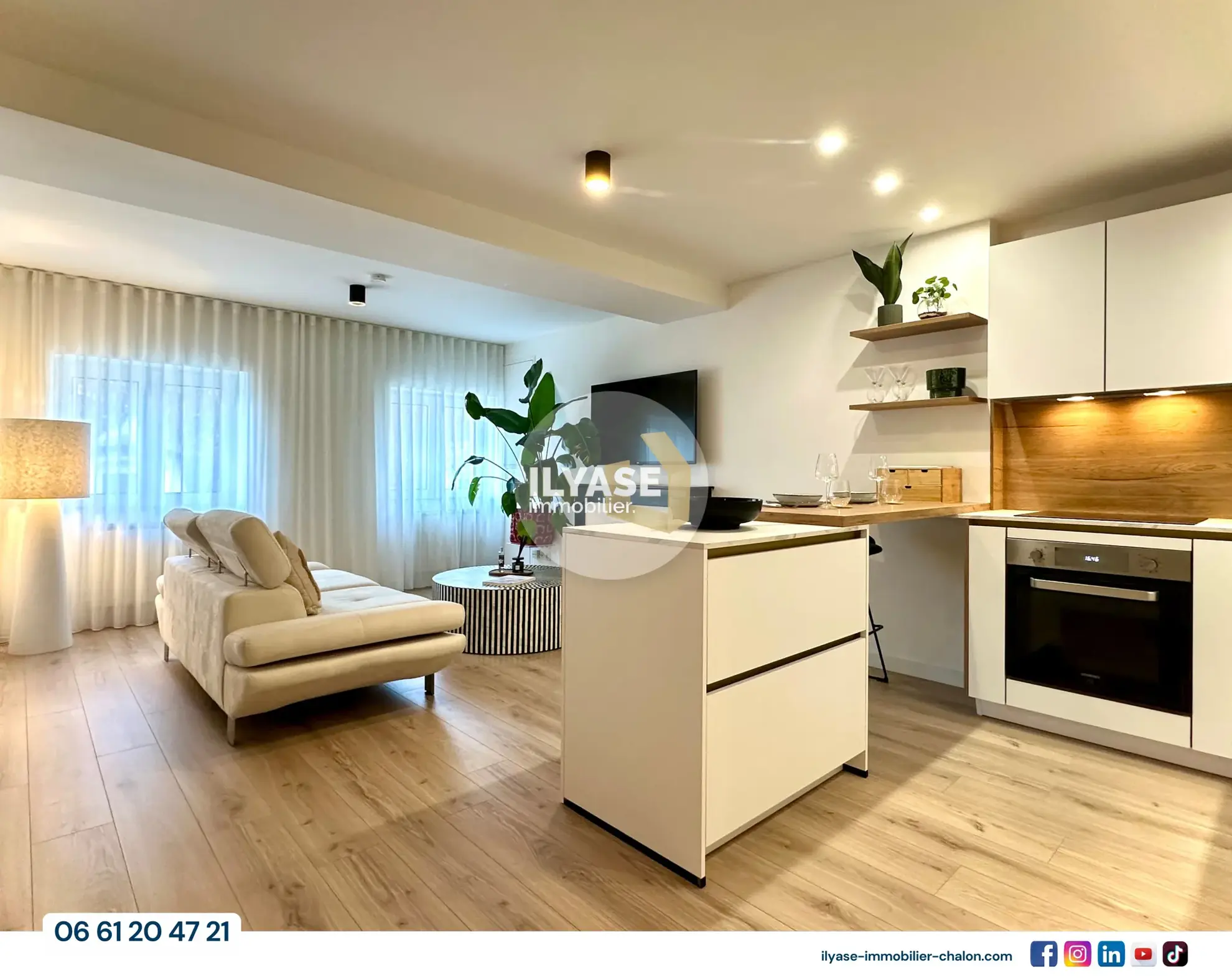 Appartement T2 meublé de 50 m² avec emplacement central à Chalon-sur-Saône 