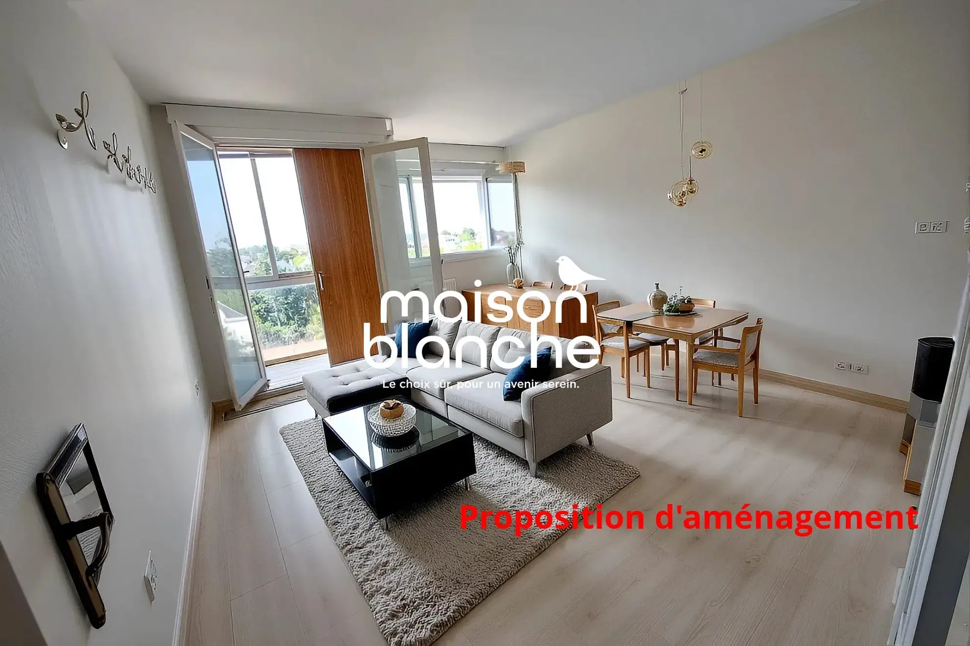 Appartement T2 à vendre à Parthenay avec vue dégagée et loggia ensoleillée