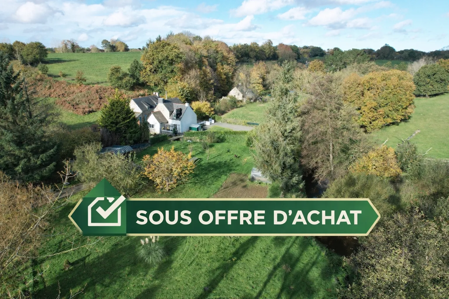 Maison de 97 m² avec terrain en Bretagne proche rivière à Châtelaudren-Plougaat