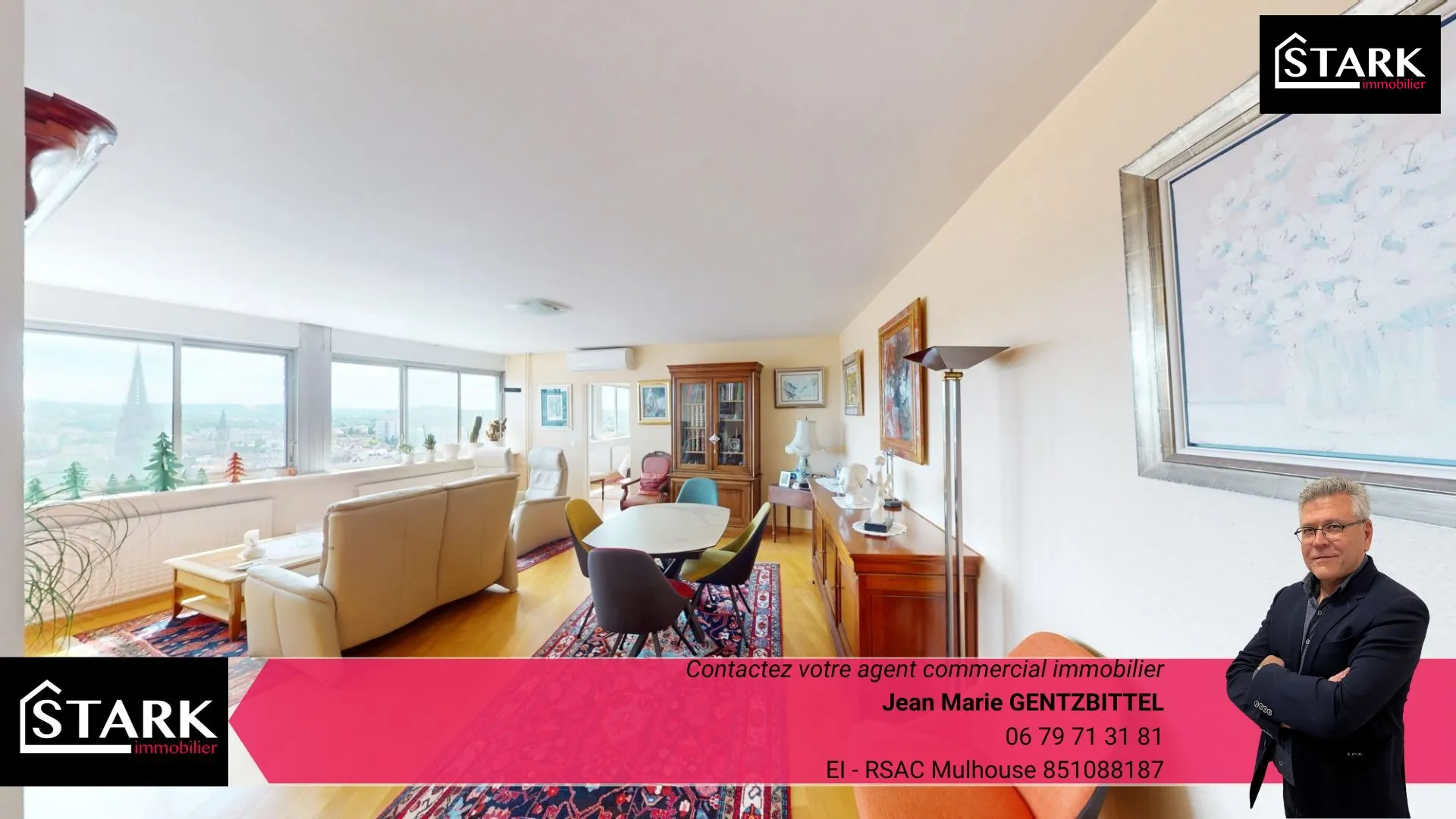 Appartement lumineux avec vue exceptionnelle au 20e étage à Mulhouse