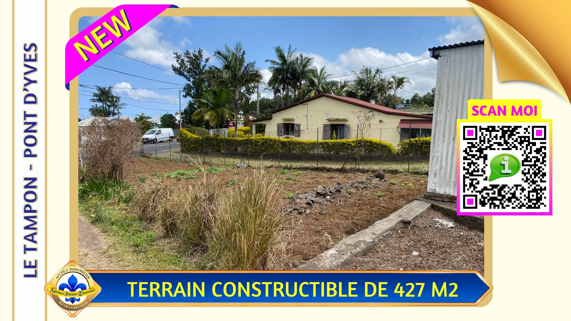 Terrain à vendre au Tampon - Construction facile et emplacement privilégié