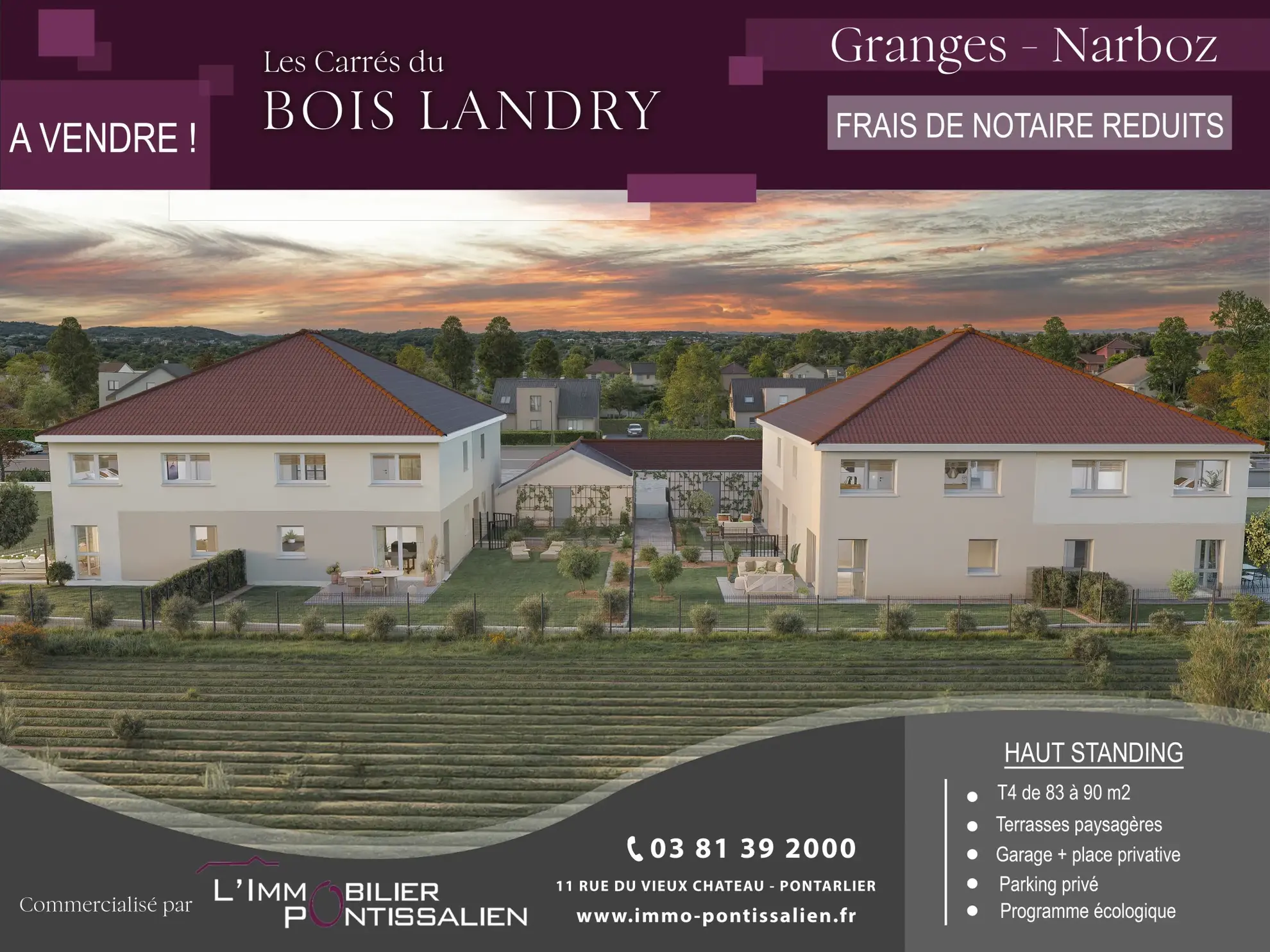 Duplex de 81,29 m² avec terrasse, jardin, garage à Granges Narboz