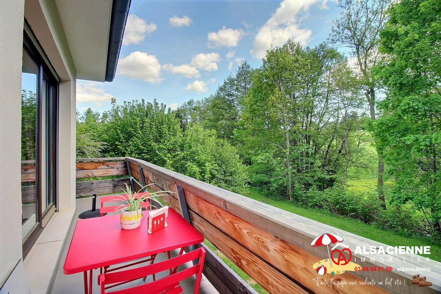 Appartement 2/3 pièces avec terrasse, piscine et parking au Hohwald 