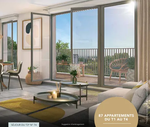 Appartement T3 à Calais avec terrasse, livraison 2027, prix attractif