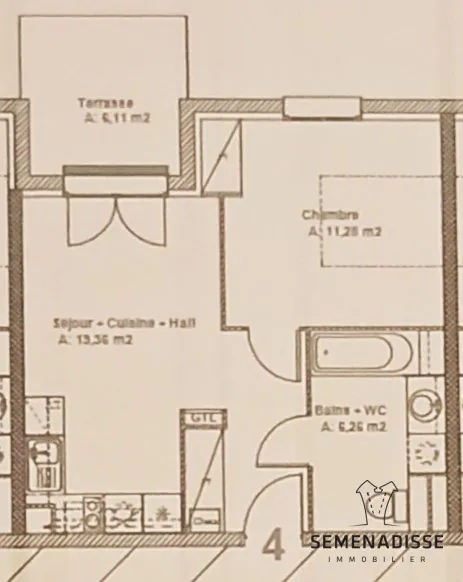 Appartement T2 en vente à Roques avec jardin et parking - 37 m² 
