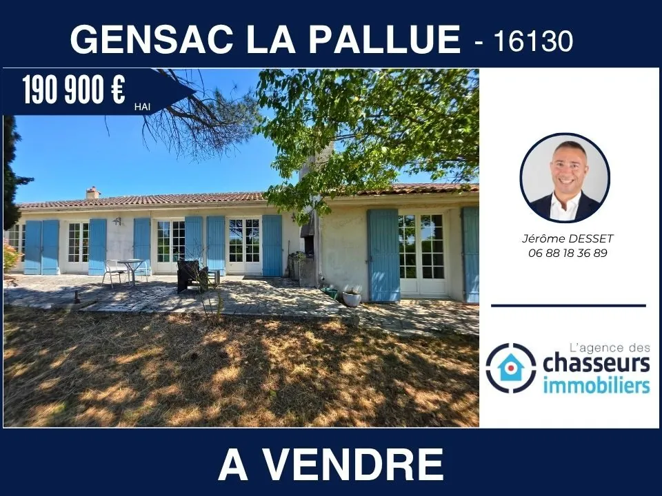 Maison familiale avec jardin arboré à Gensac-la-Pallue