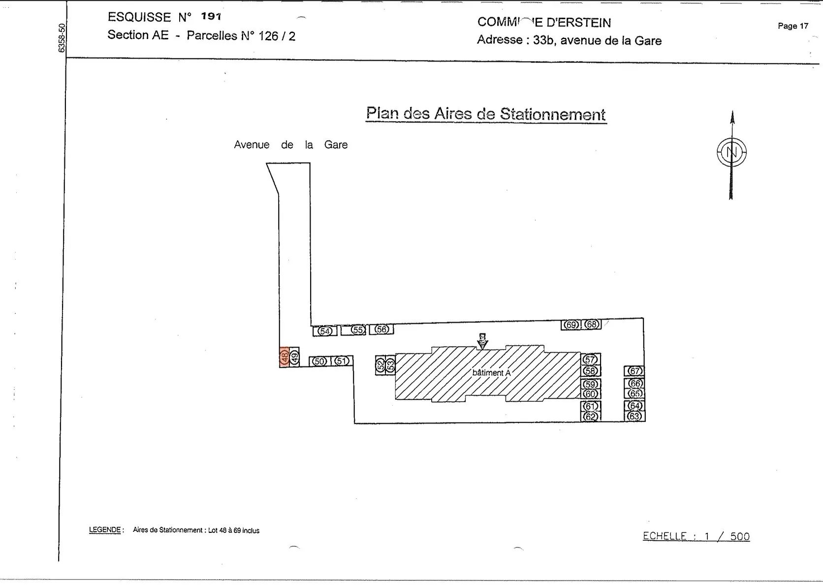 Place de parking extérieure de 12 m² à Erstein dans la résidence Central Park 