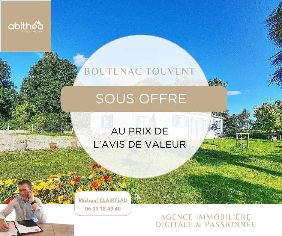 Maison de plain-pied à vendre à Boutenac Touvent – 98 m², 4 chambres, jardin, terrasse