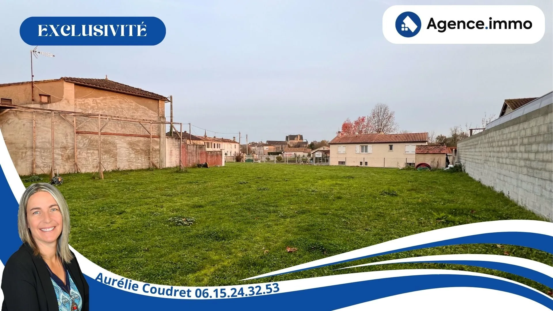 Terrain constructible de 888 m² à Saint-Ciers-sur-Gironde avec viabilisation 