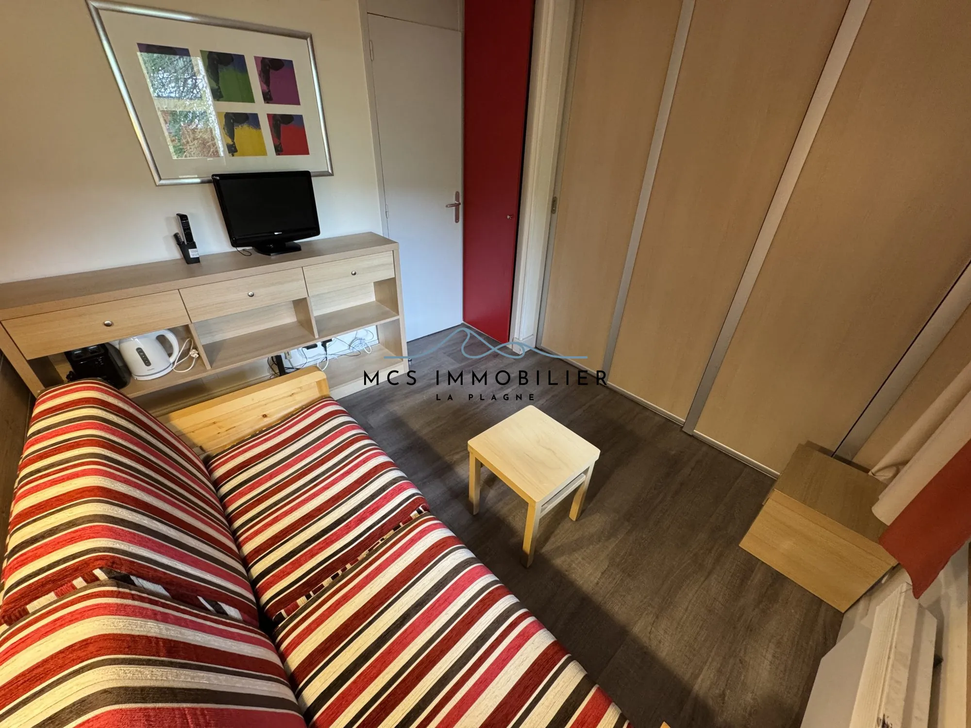 Studio à Plagne 1800 avec balcon sud, cave et parking – Vente en résidence Sainbois 