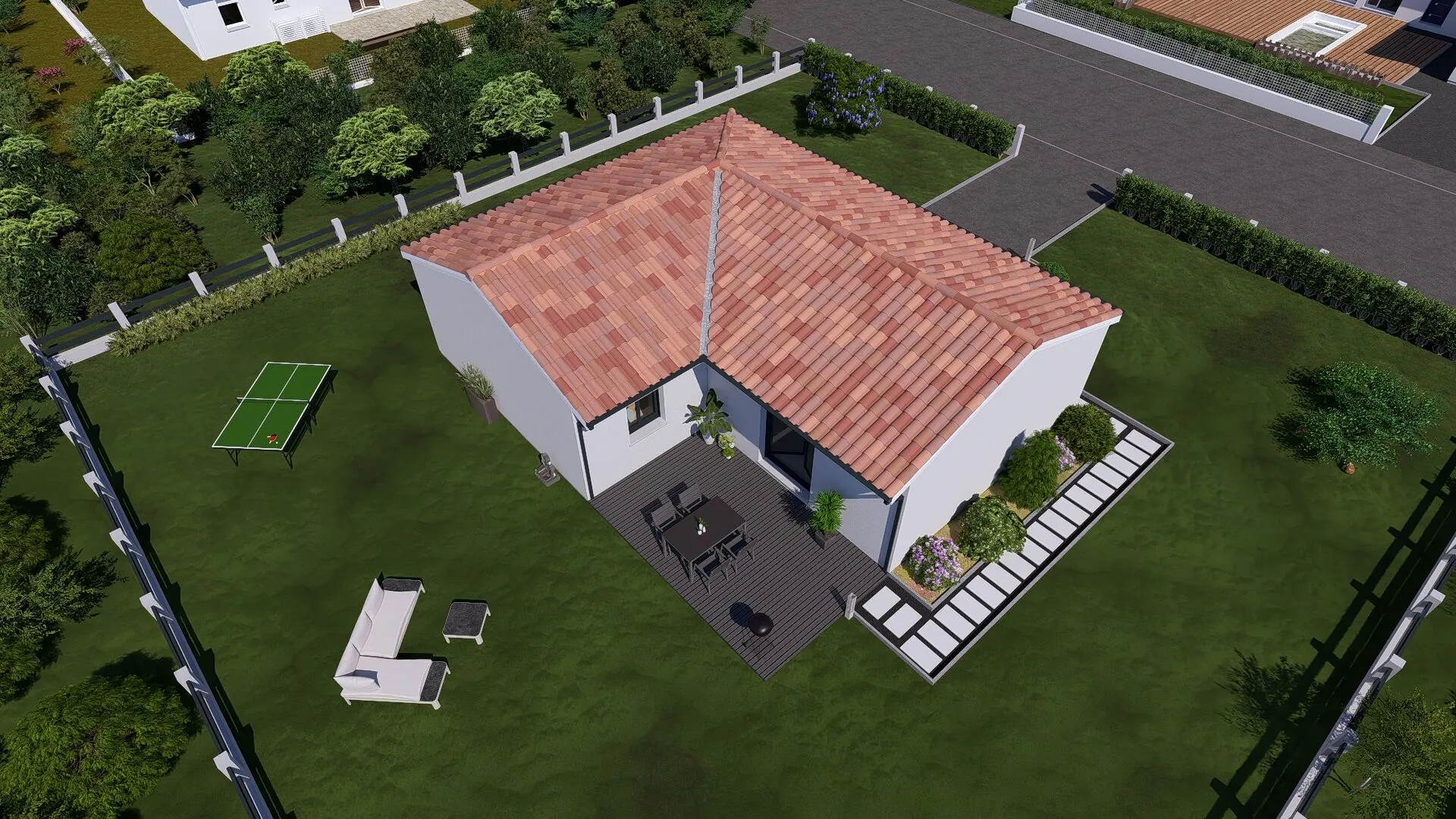 Maison neuve 3 chambres à Gourbera avec jardin et terrasse