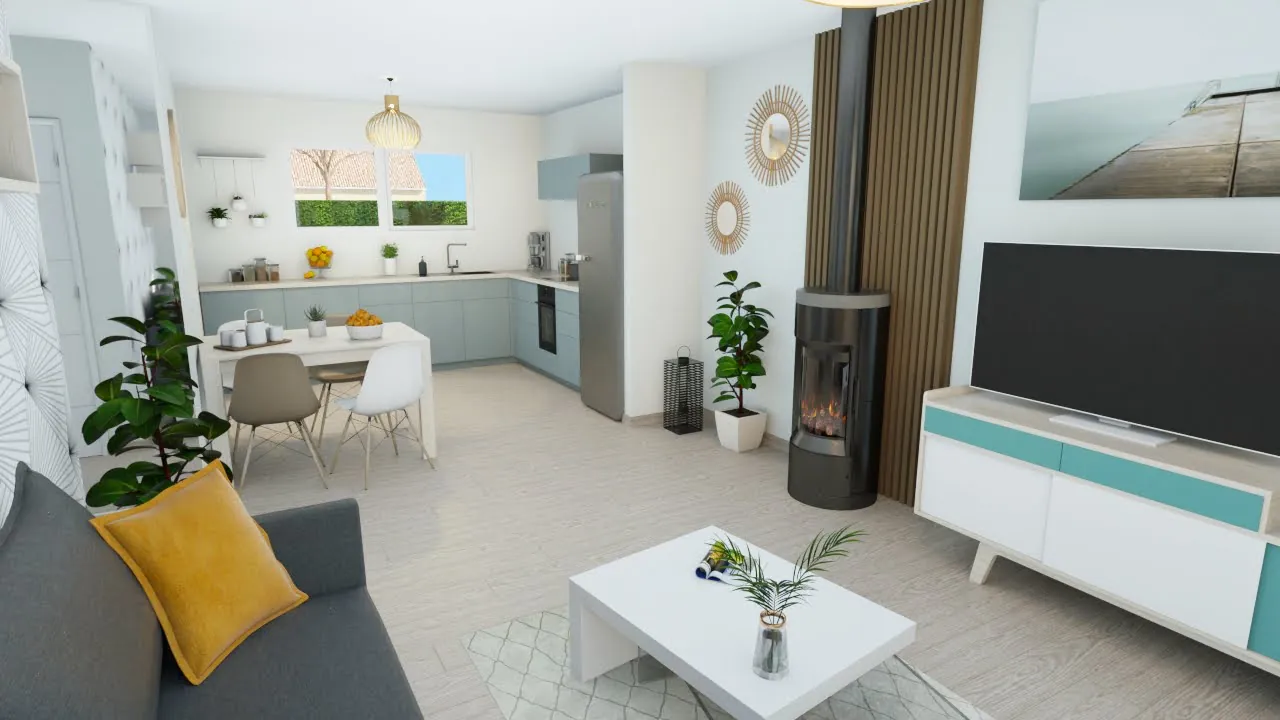 Maison neuve de 85 m² à Peaugres avec 4 chambres et faible consommation énergétique 