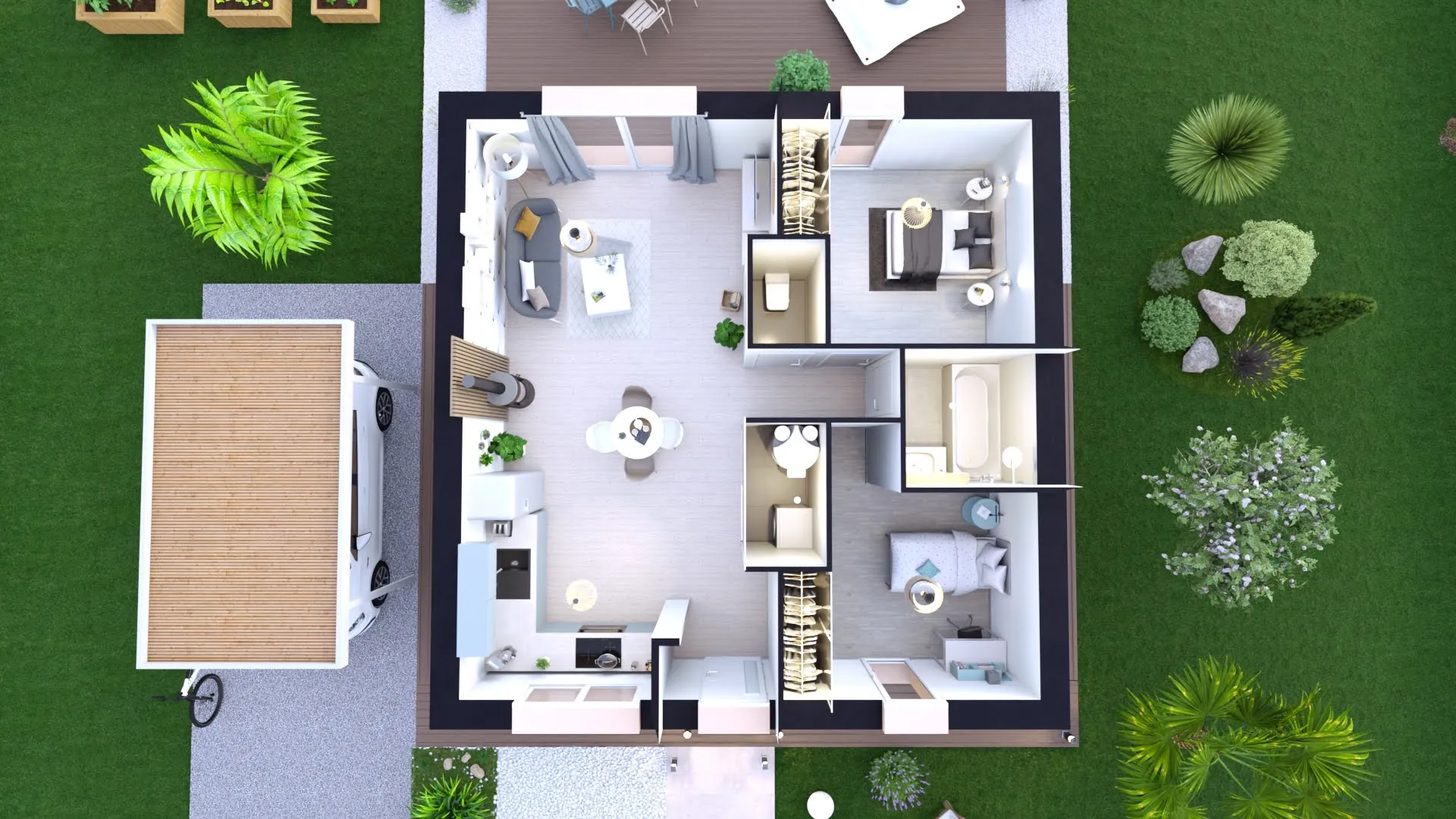 Maison neuve de 55 m² à Roisey avec 2 chambres dans le Parc du Pilat 